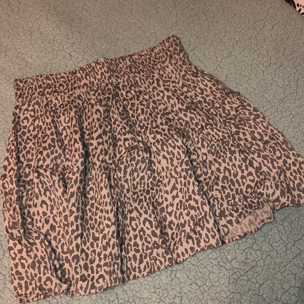 A cheetah print skirt
